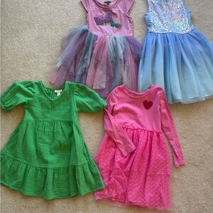 Girl’s Dresses Bundle in Pink, Green, purple and Blue